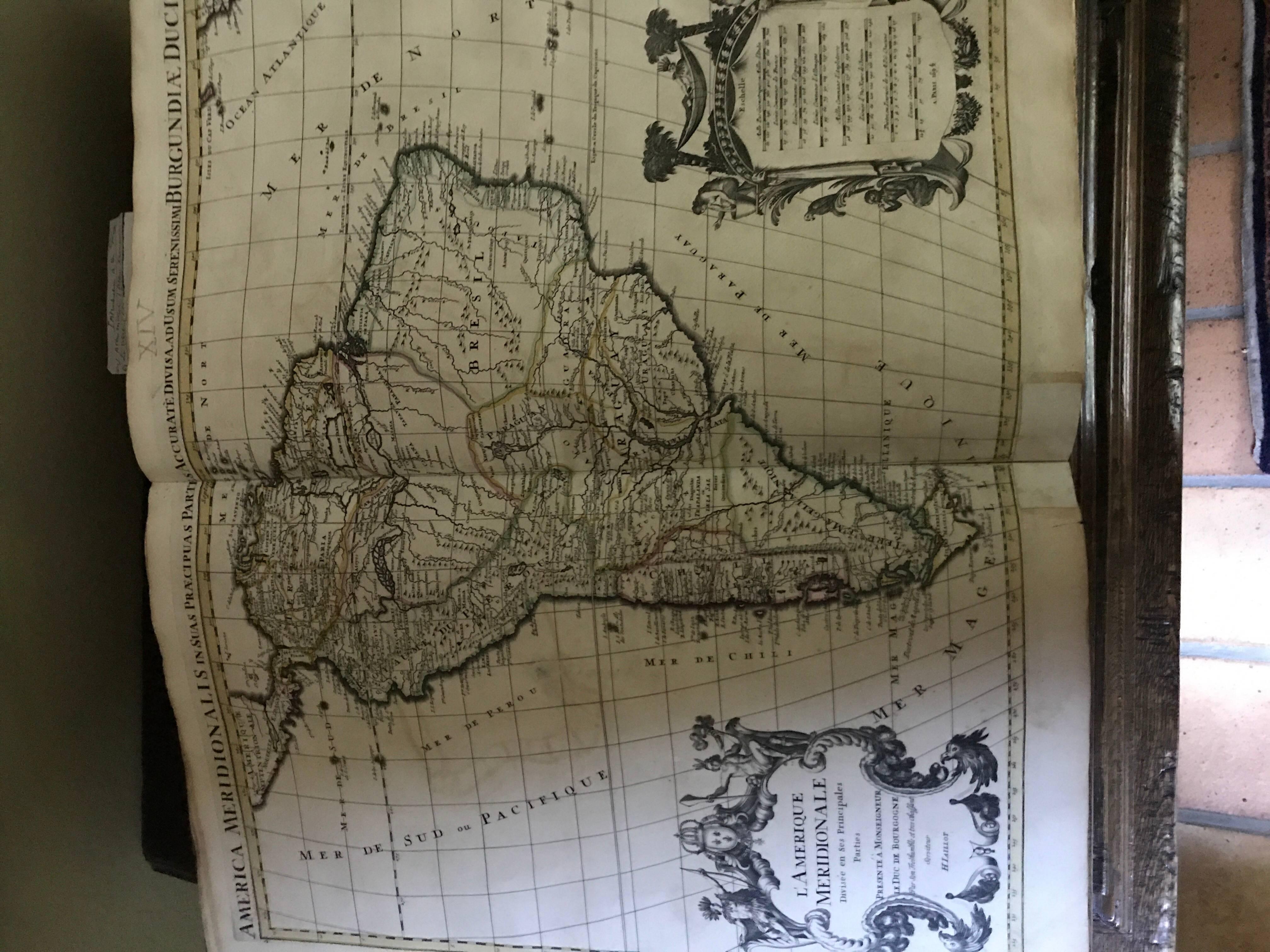 Atlas Minor Du Monde Geographie du monde 1695 17ème siècle en couleur faite à la main en vente 7