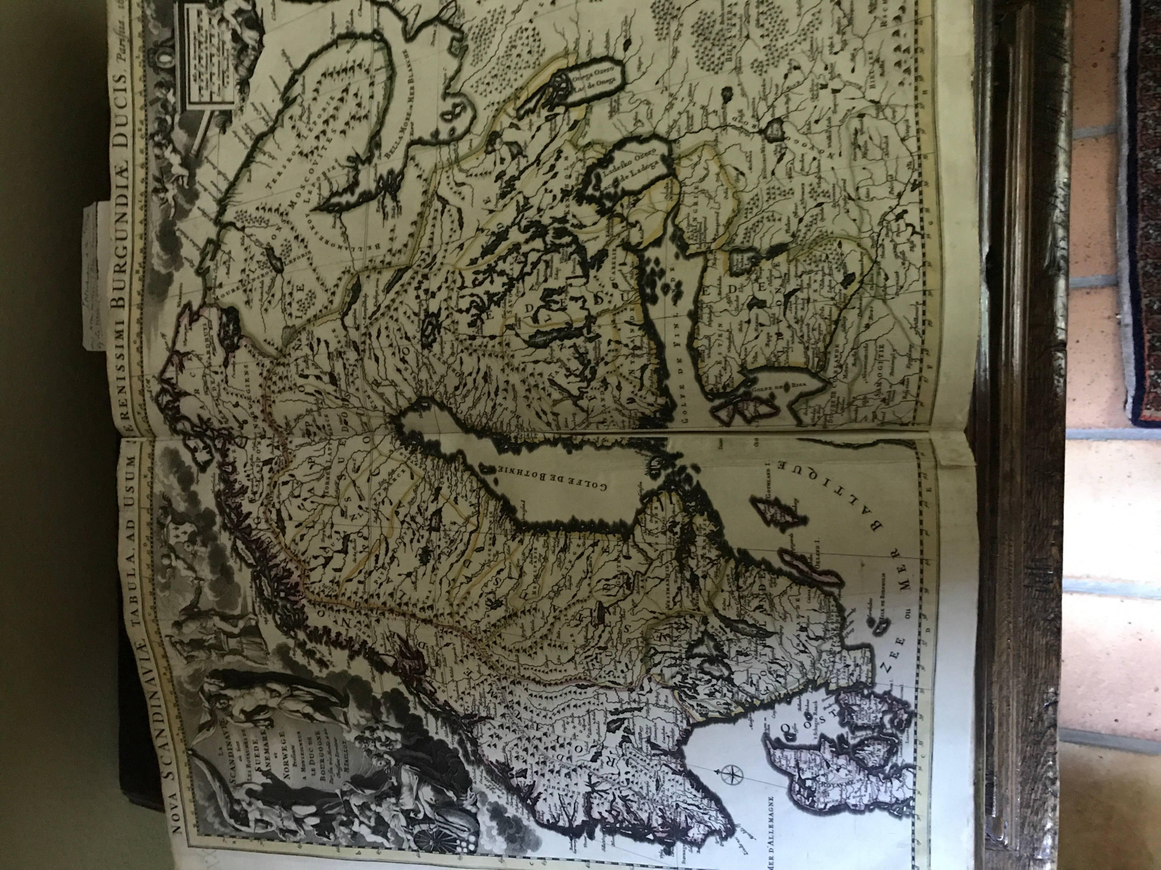 Atlas Minor Du Monde Geographie du monde 1695 17ème siècle en couleur faite à la main en vente 11