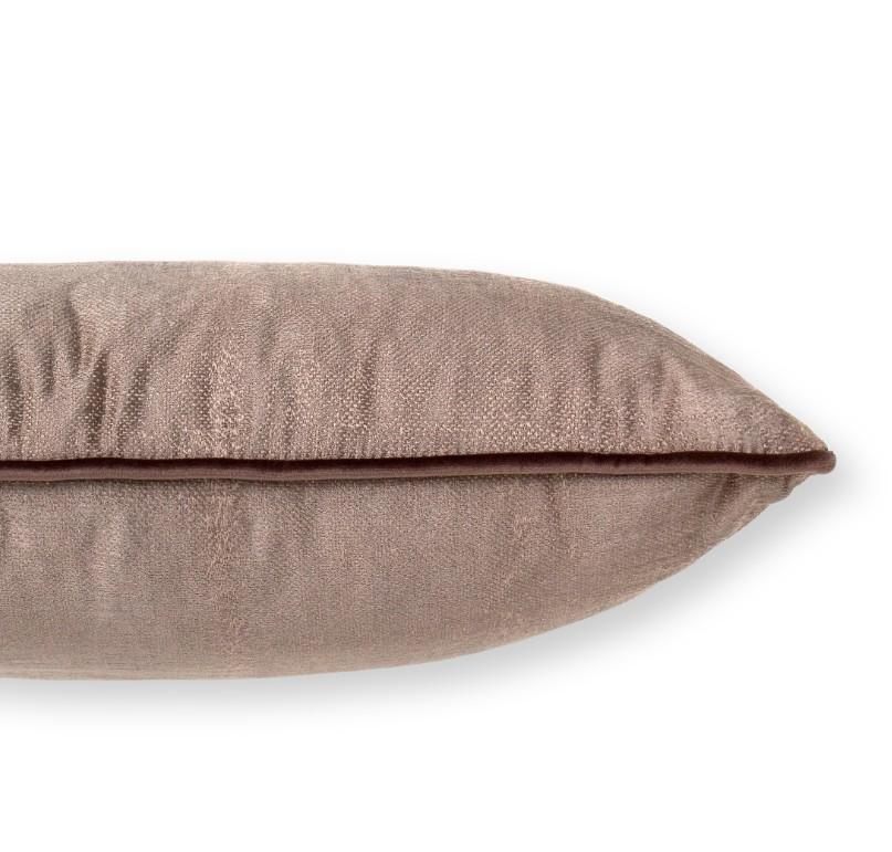 Modern Atlas Pillow in Brown Twill For Sale