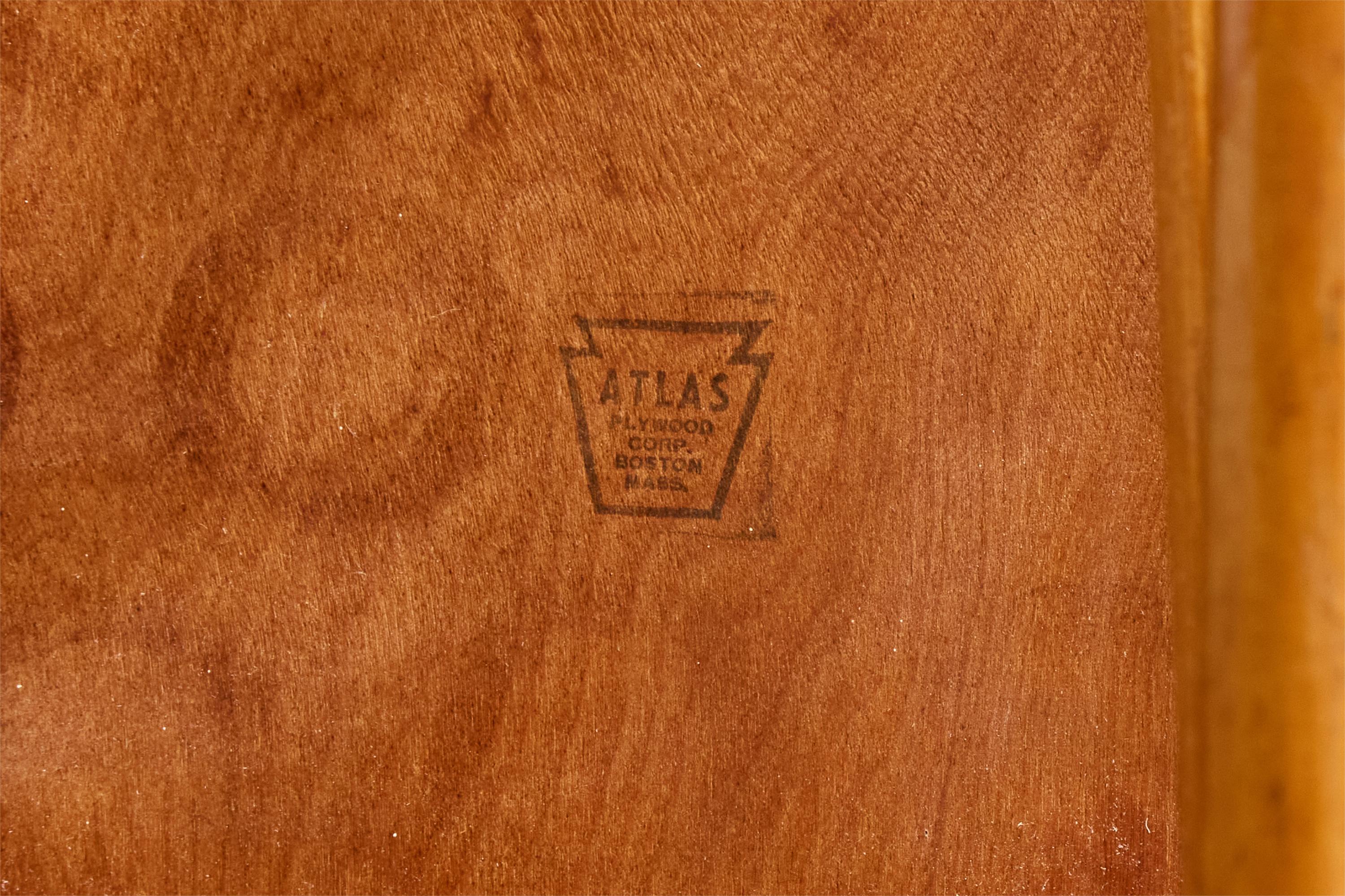 Atlas Plywood Corp, tables d'appoint, bambou, rotin, érable, États-Unis, années 1950 en vente 3