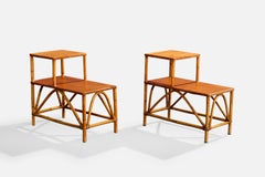 Atlas Plywood Corp, Tavolini, Bambù, Rattan, Acero, USA, anni '50