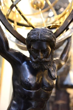 Atlas Sculpture with Globe