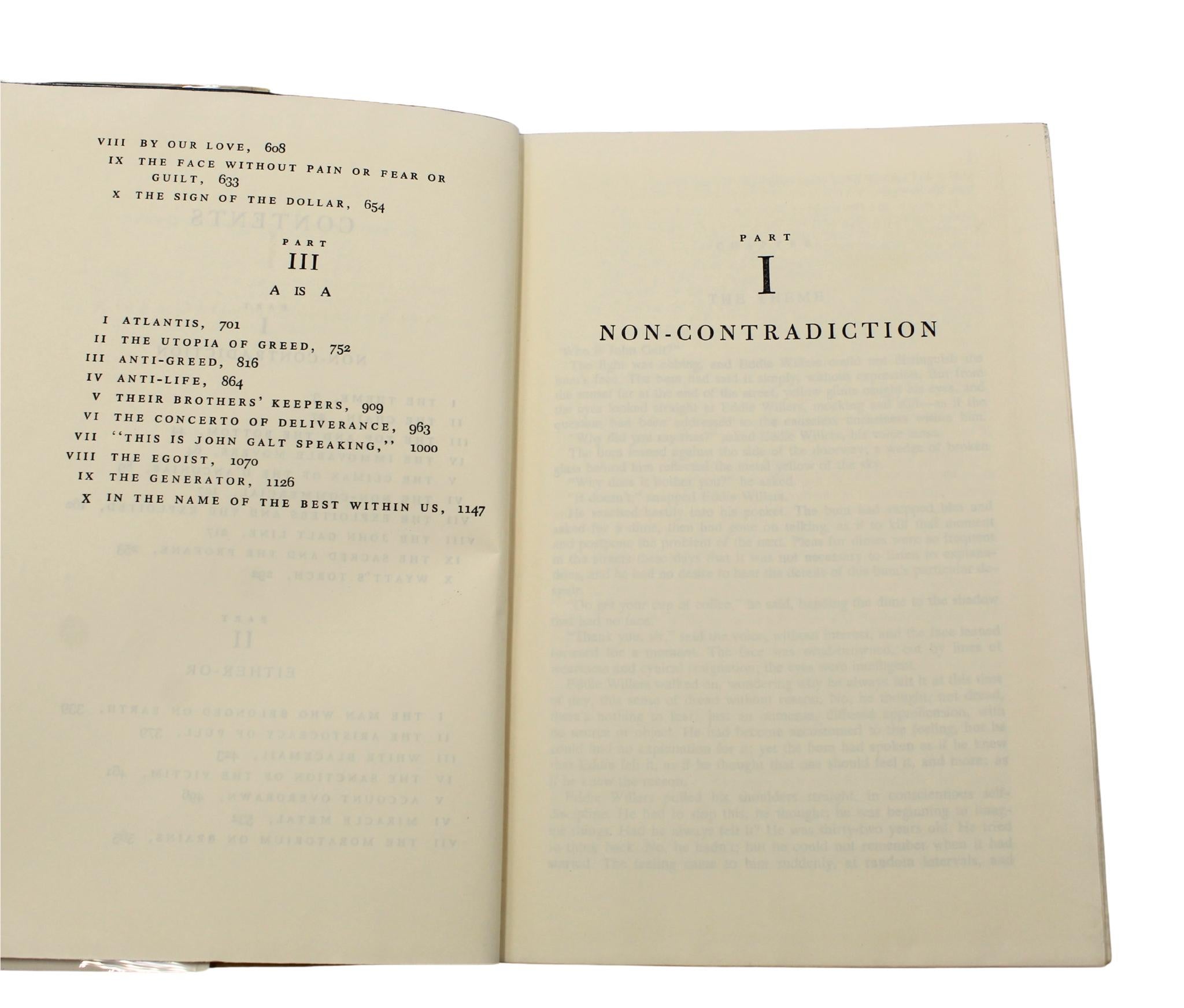 Atlas Shrugged par Ayn Rand, première édition, première impression, sous jaquette, 1957 en vente 6