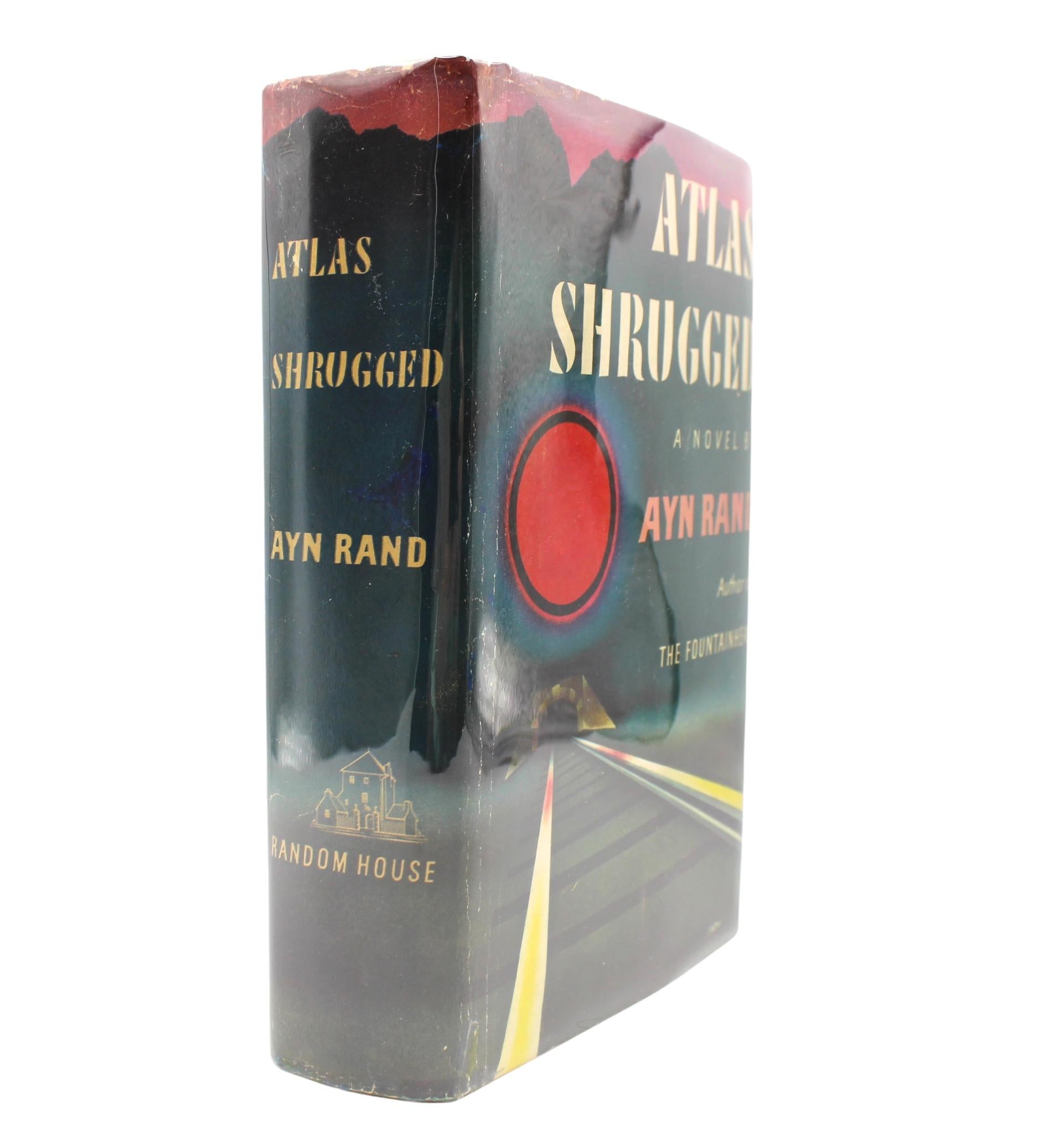 Atlas Shrugged par Ayn Rand, première édition, première impression, sous jaquette, 1957 en vente 1