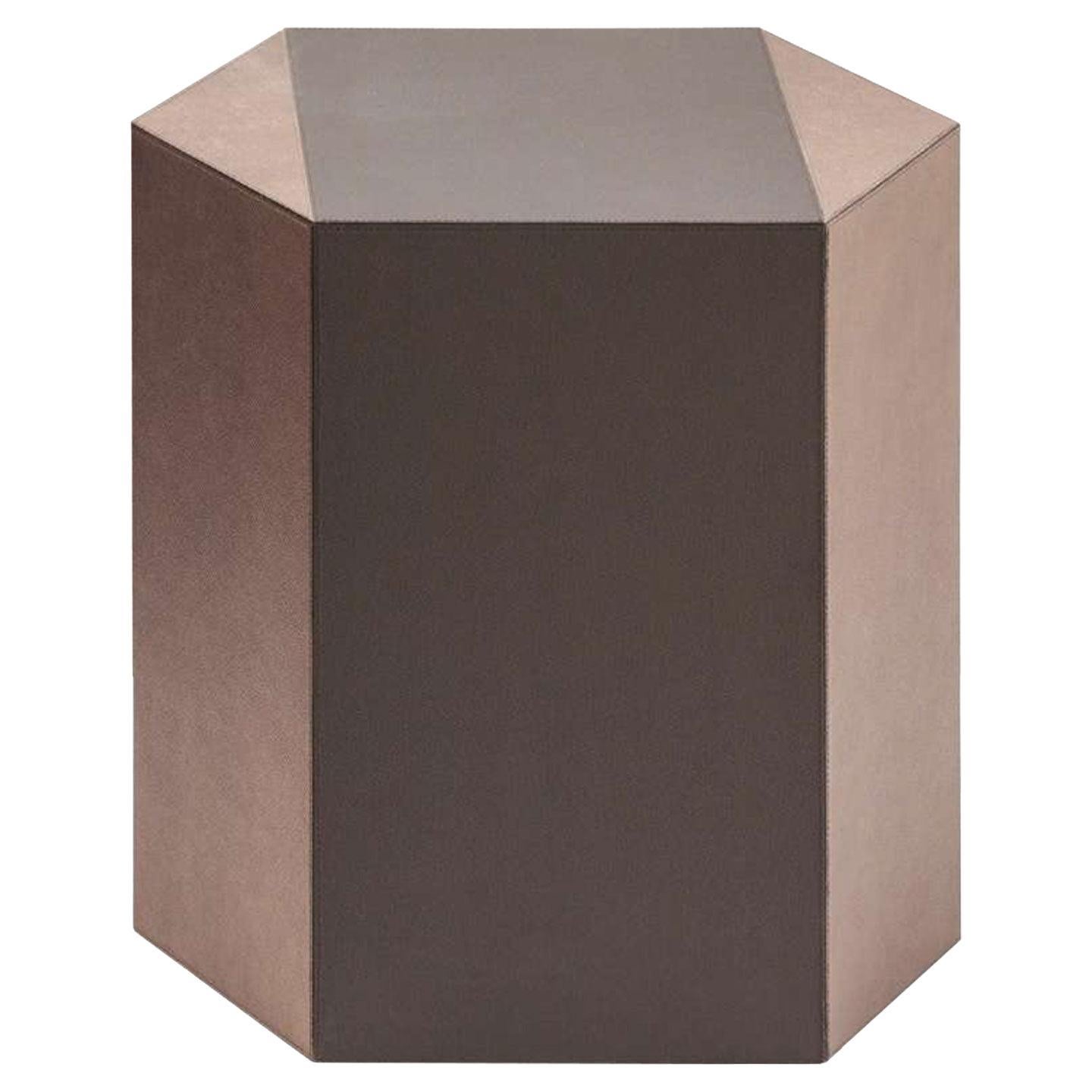Tabouret Atlas à rayures centrales bicolores de Stephane Parmentier x Giobagnara