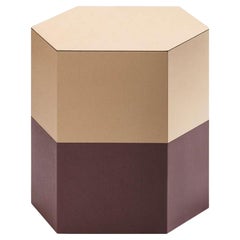 Tabouret Atlas à rayures horizontales bicolores de Stephane Parmentier x Giobagnara