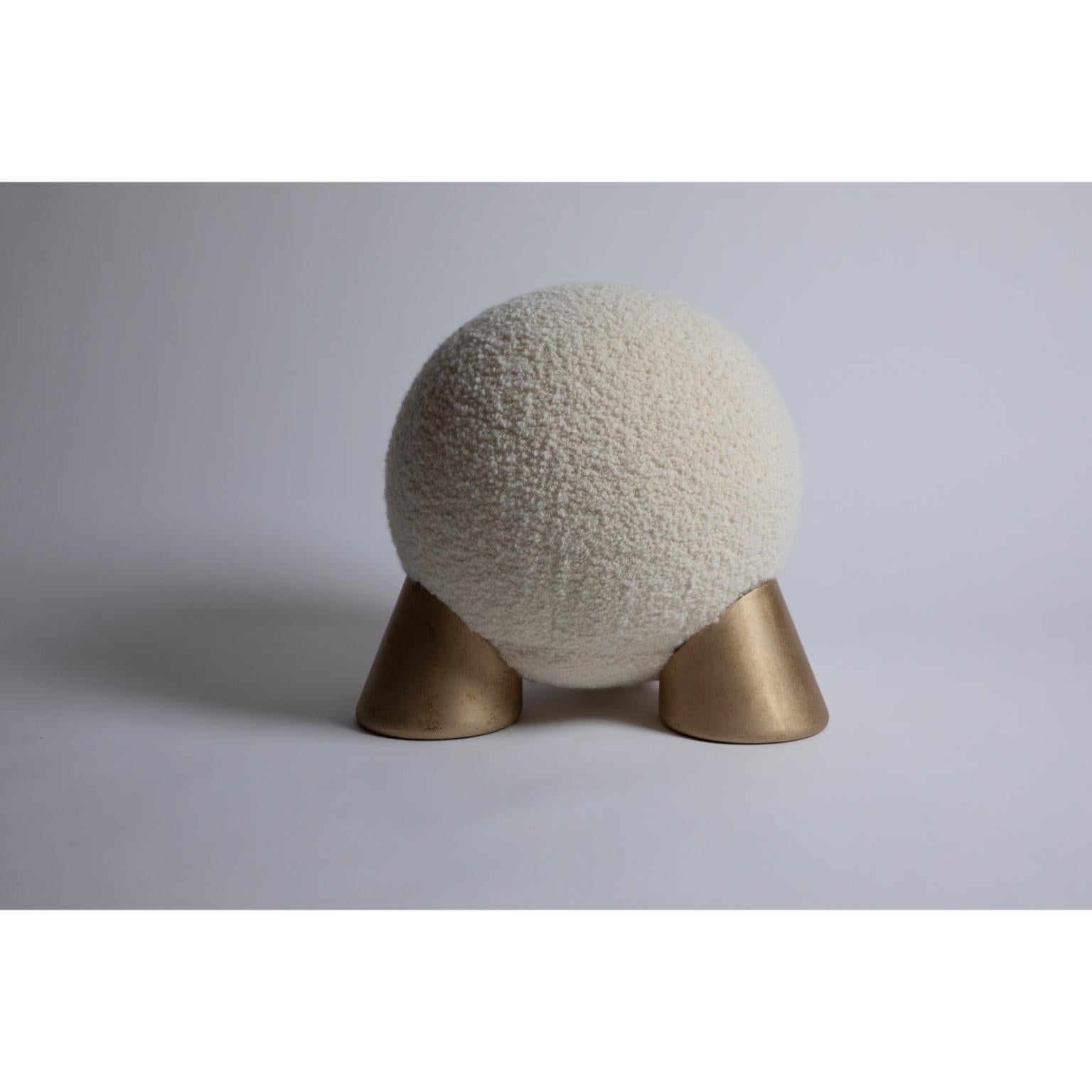 Atlas stool by Pietro Franceschini
Sold exclusively by Galerie Philia
Manufacturer: Stefano Minotti
Dimensions: W 49 x H 52 cm
Materials: Lamb, gold leaf
Available materials: Lamb, gold leaf/cast brass

Pietro Franceschini is an architect and