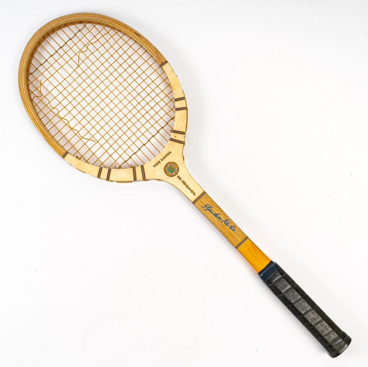 Late 20th Century Atlas Tennis Racket, for Championship Play For Sale