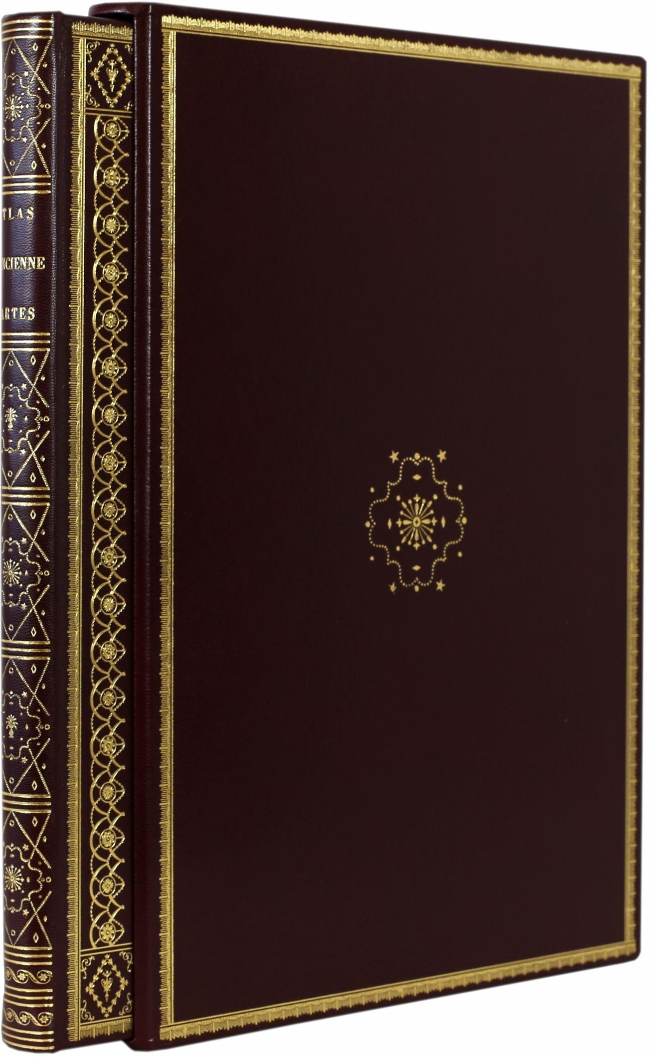 This is a one-time only facsimile edition limited to 987 copies of an atlas from the Renaissance, the Atlas Vallard, owned by the Huntington Library in San Marino, CA, made by combining the highest technology with the mastery of the craftsmen