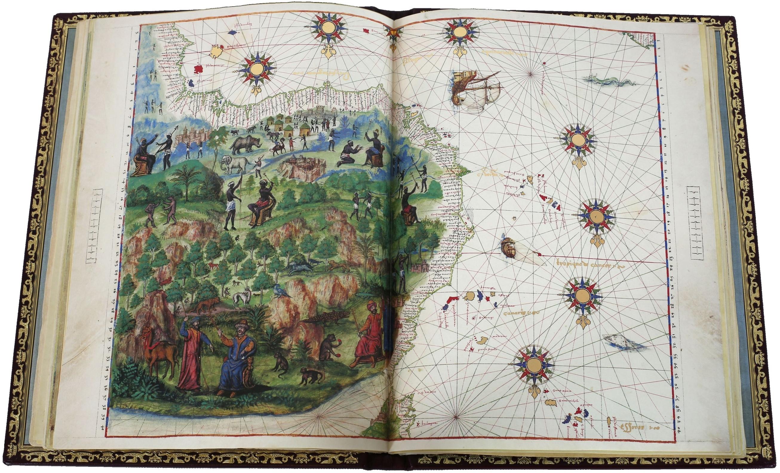 Atlas Vallard, One-Time Only Limited Facsimile Edition of the Atlas of 1547 In New Condition For Sale In BARCELONA, ES