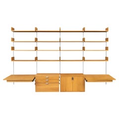 Atlas Walnut Wall-Mounted Shelving Unit