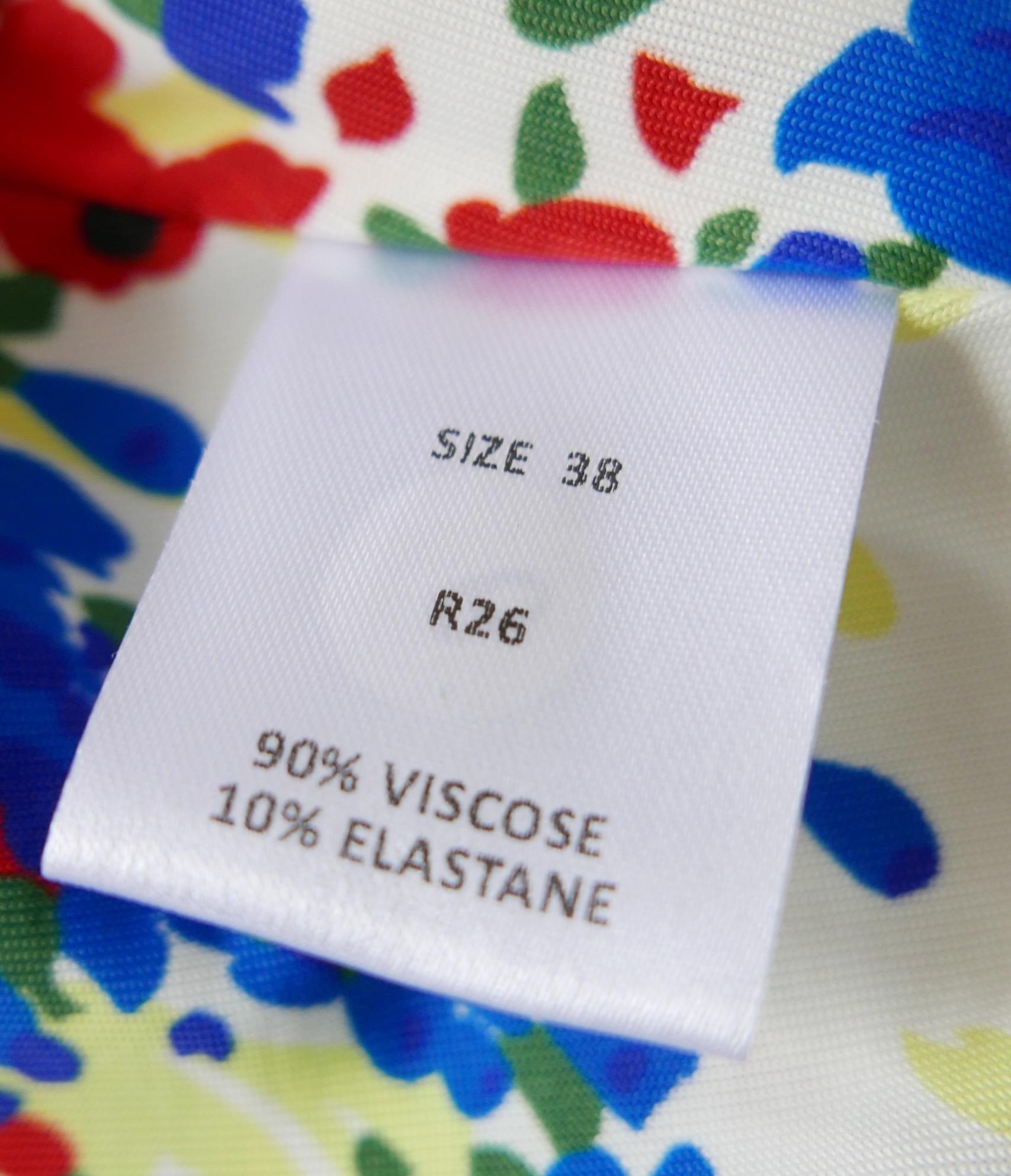 Vestido estampado floral fruncido Atlein en venta 1