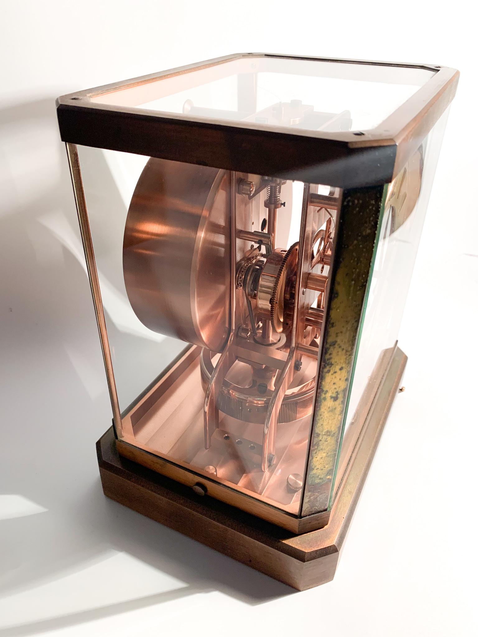 Mid-20th Century Atmos by Jaeger Le Coultre Classic Model Plated in Rose Gold For Sale