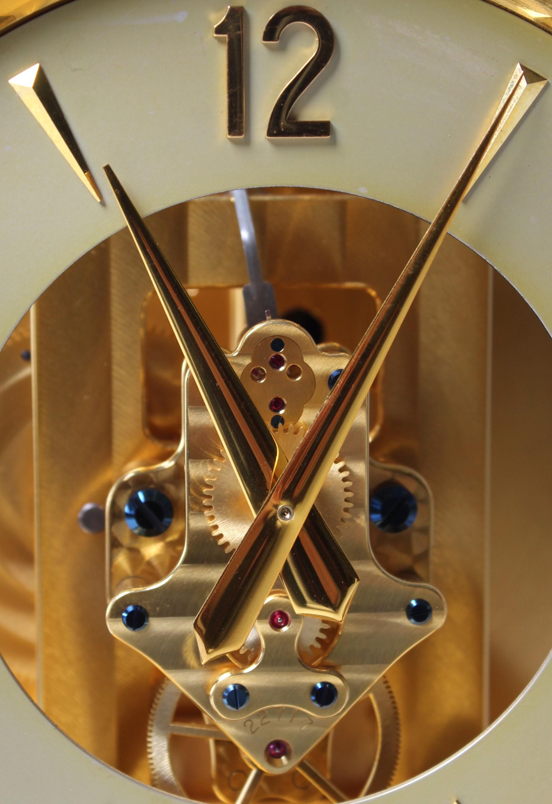 Brass Atmos Clock by Jaeger LeCoultre, Classique Design, Manufactured in 1950 For Sale