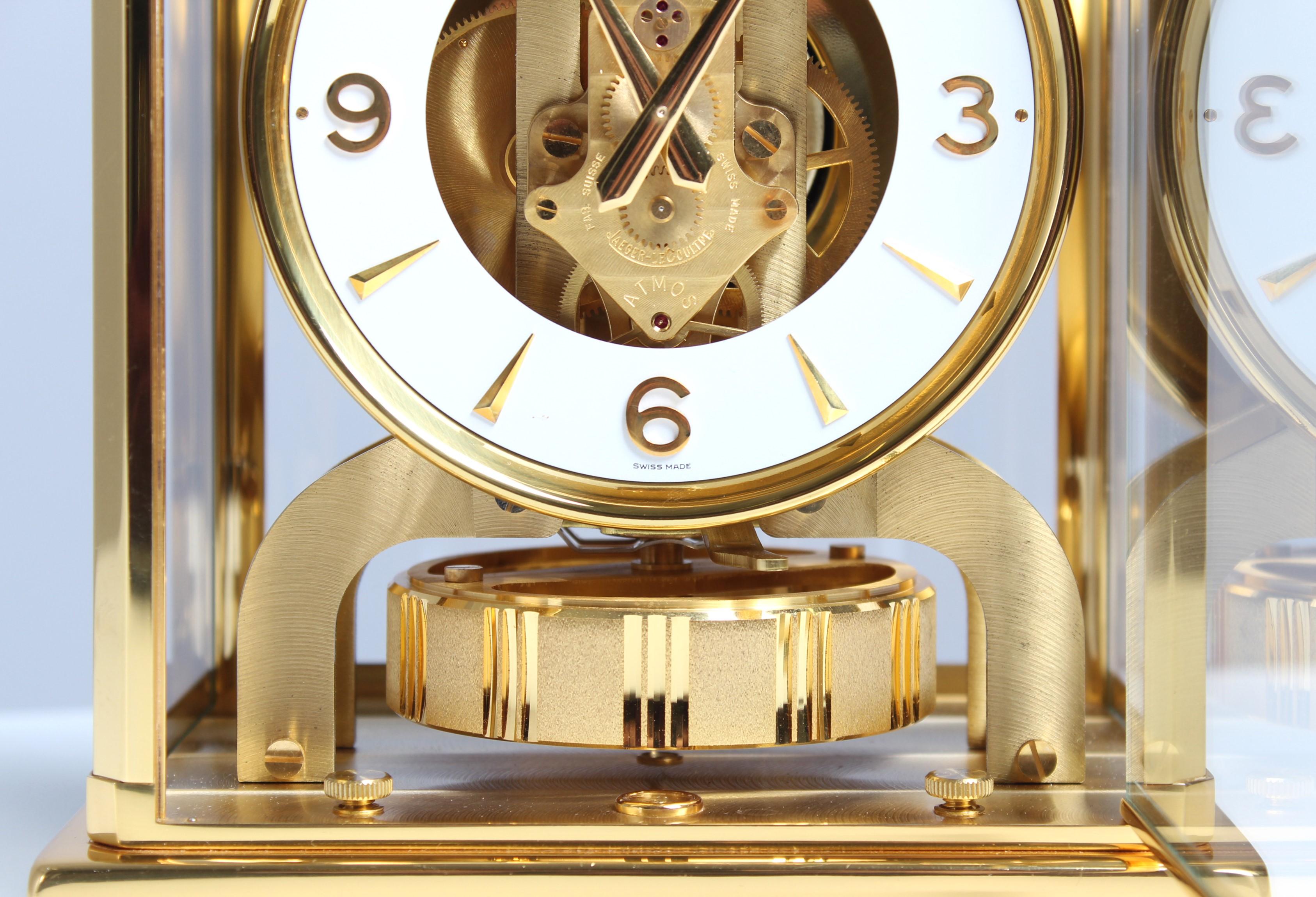 Mid-Century Modern Horloge Atmos de Jaeger Lecoultre, fabriquée en 1973