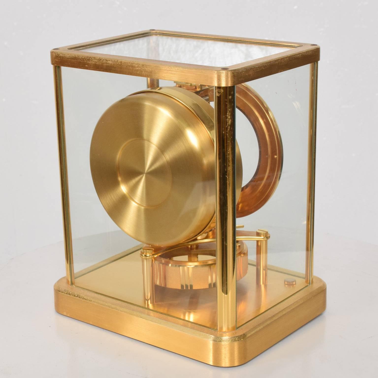 Brass Atmos Jaeger Le Coultre Mantle Perpetual Motion Clock