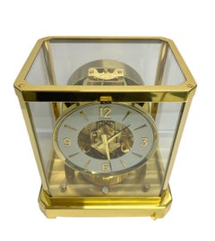 Atmos Jaeger LeCoultre Clock Gold Plated 287992 1960s