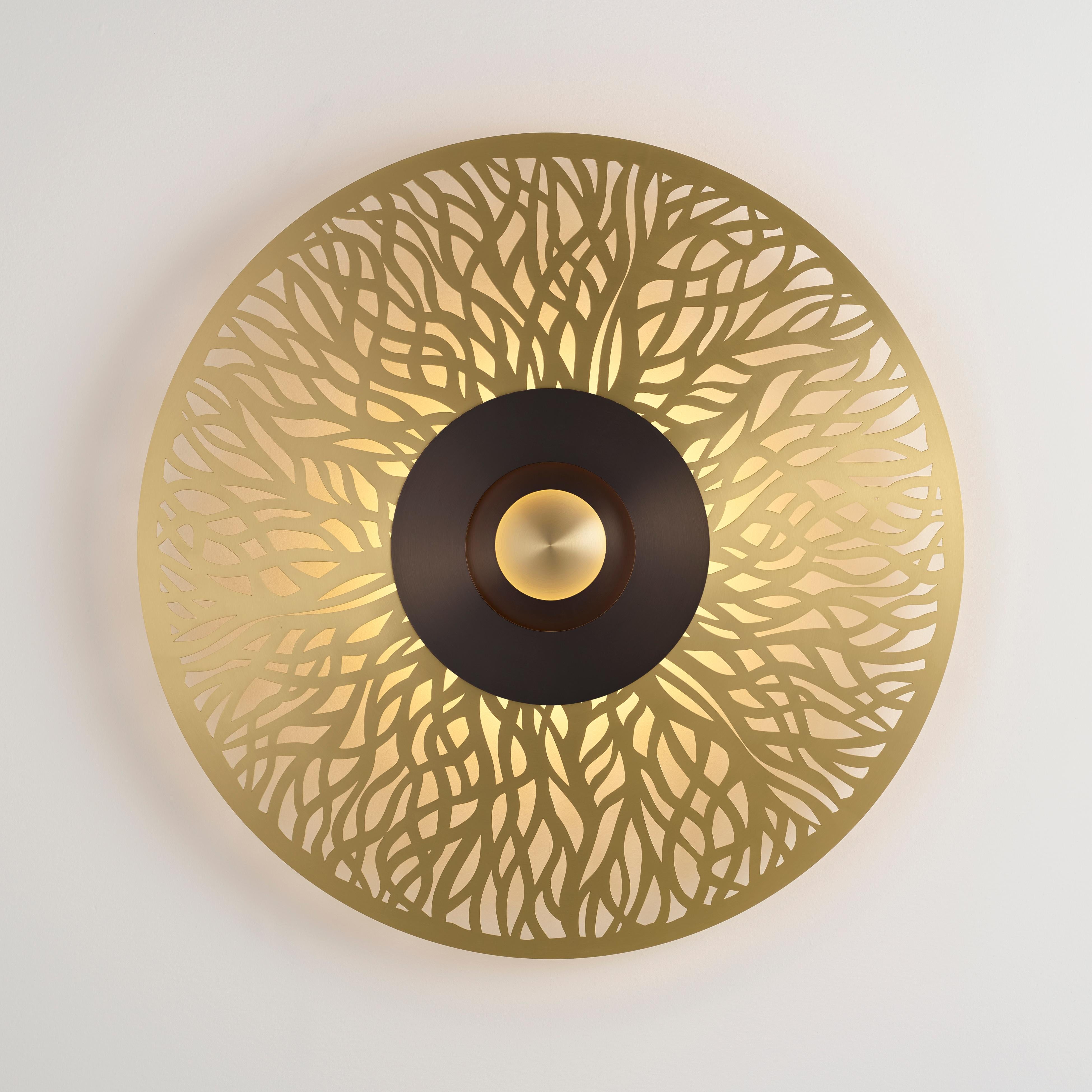 Atmos Racine Wall Light by Emilie Cathelineau
Dimensions: D 83.7 cm
Materials: Solid brass, Polycarbonate diffuser.
Others finishes and dimensions are available.

All our lamps can be wired according to each country. If sold to the USA it will