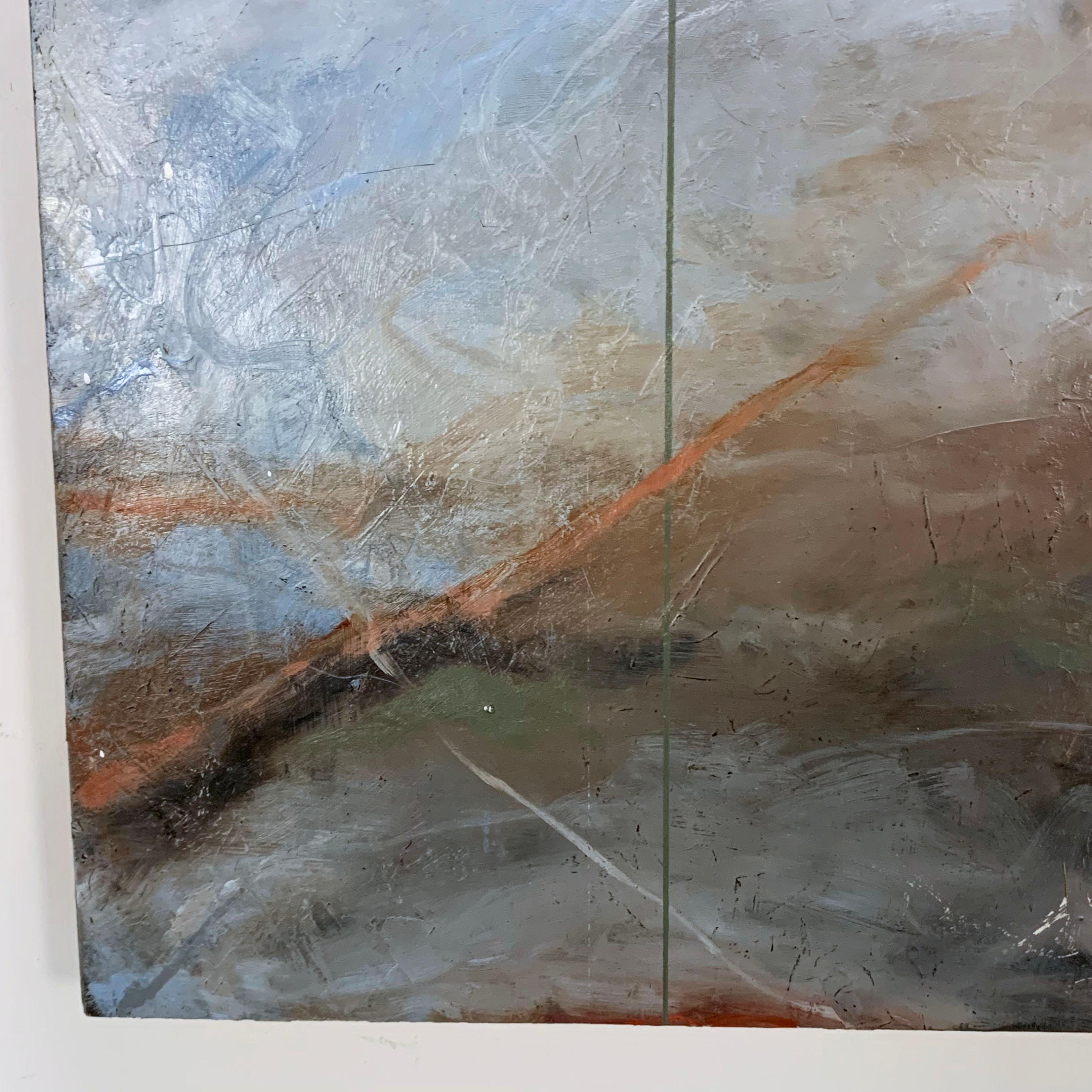 Atmospheric Abstract Postmodern Painting by Judith Solomon For Sale 3