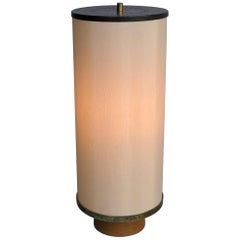 Vintage Atmospheric Japanese Style Lampion Tube Table Lamp, 1950s