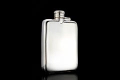 Antique Sterling Silver Small Hip Flask