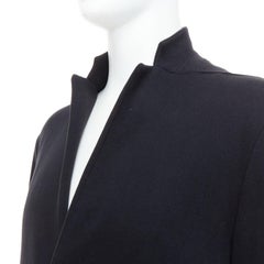 ATO blazer nero in jersey di cotone con tasche a scomparsa IT46 S