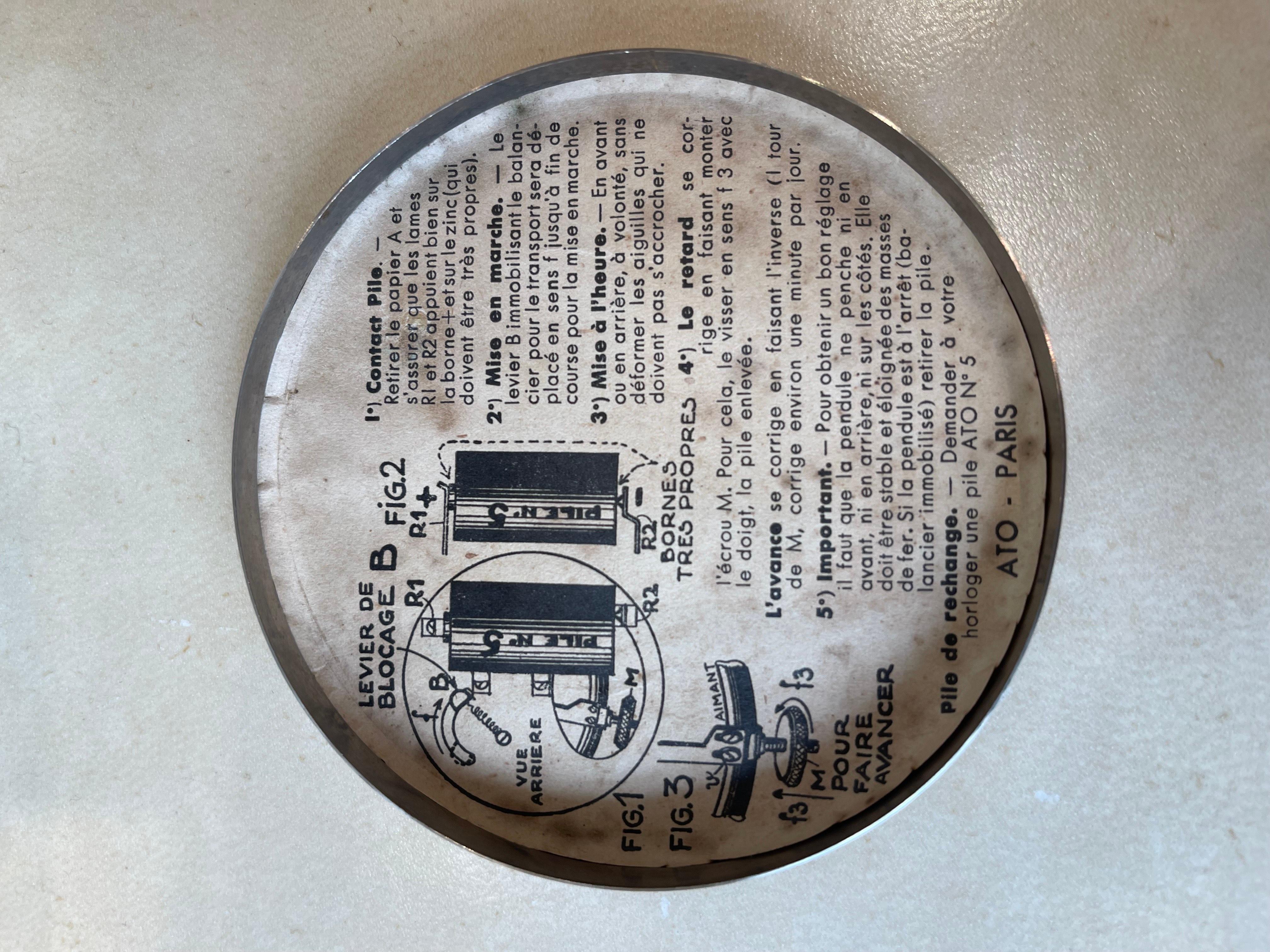 Mid-20th Century ATO Electric Table Clock, 1940s For Sale