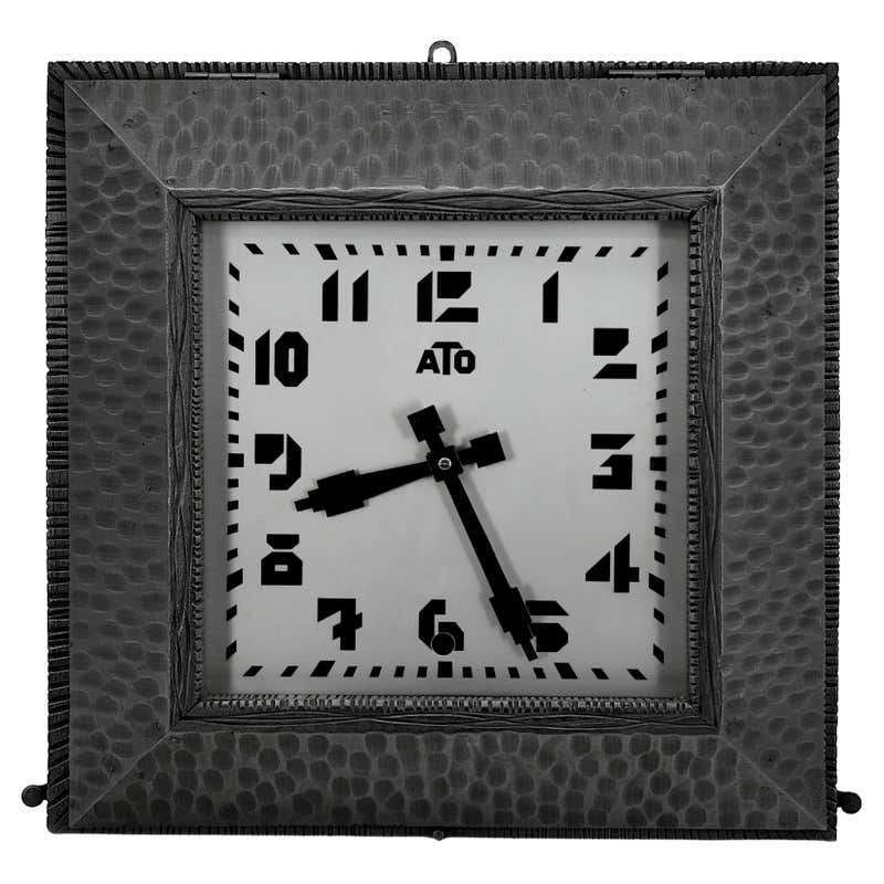 Rare O.B. McClintock Wall Bank Clock, c. 1920 For Sale at 1stDibs ...