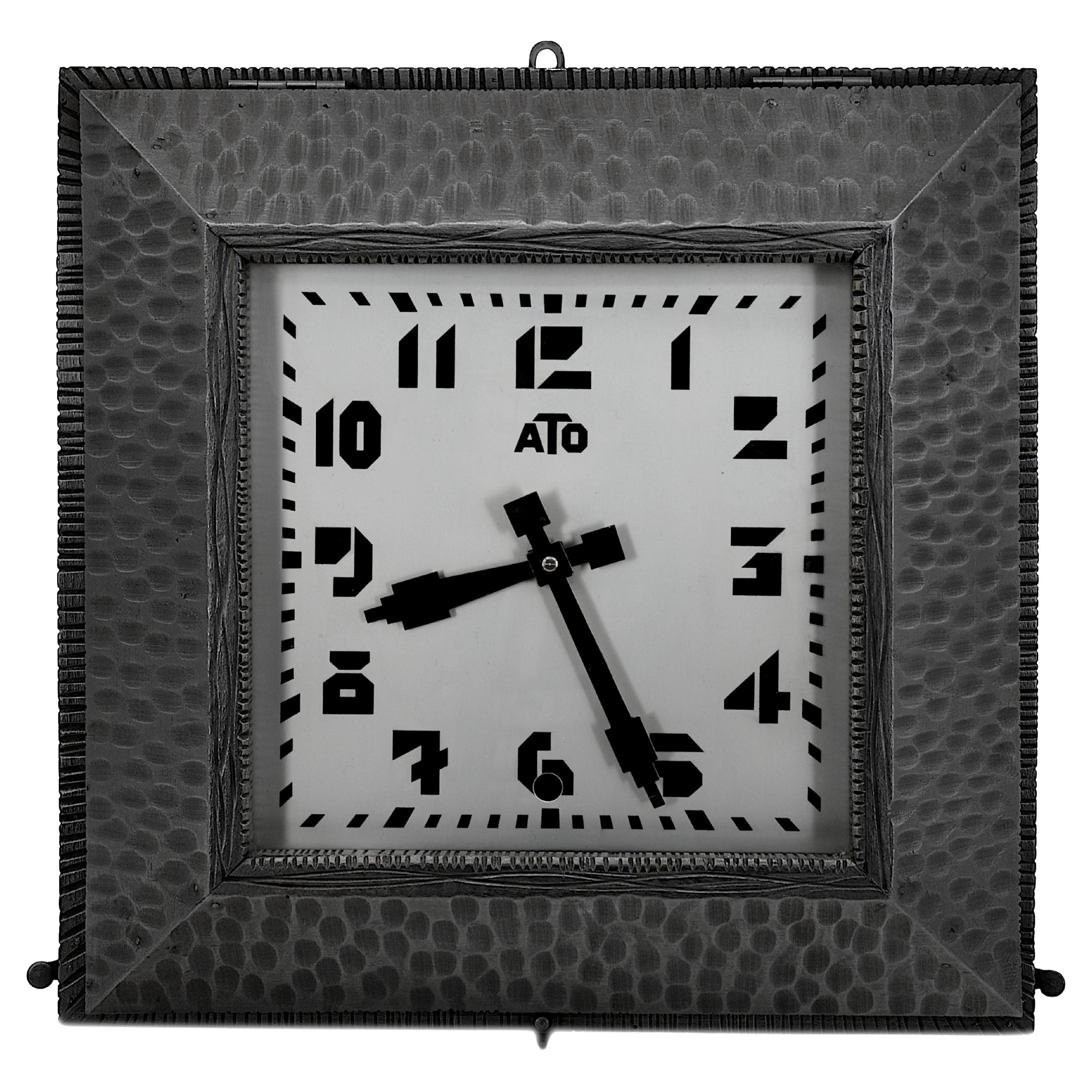 ATO French Art Deco Wall Clock, 1930s For Sale