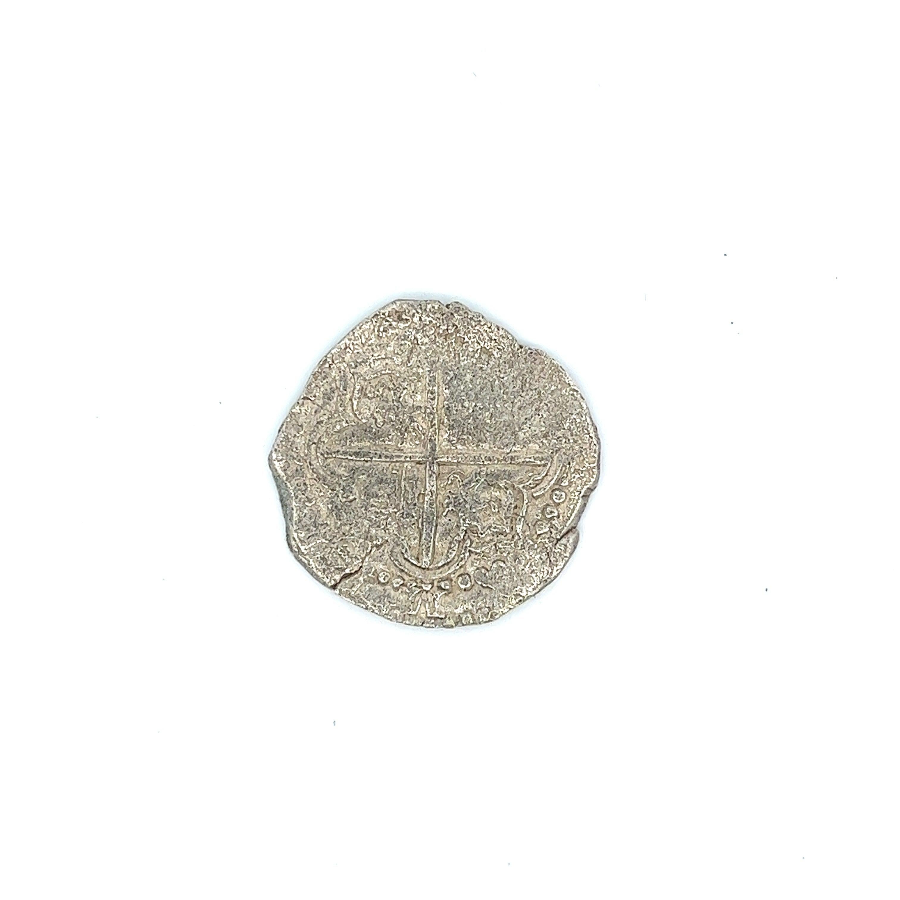 Atocha Shipwreck 4 Reale Grade 2 Potosi Mint Coin et pendentif en or 14 carats Unisexe en vente