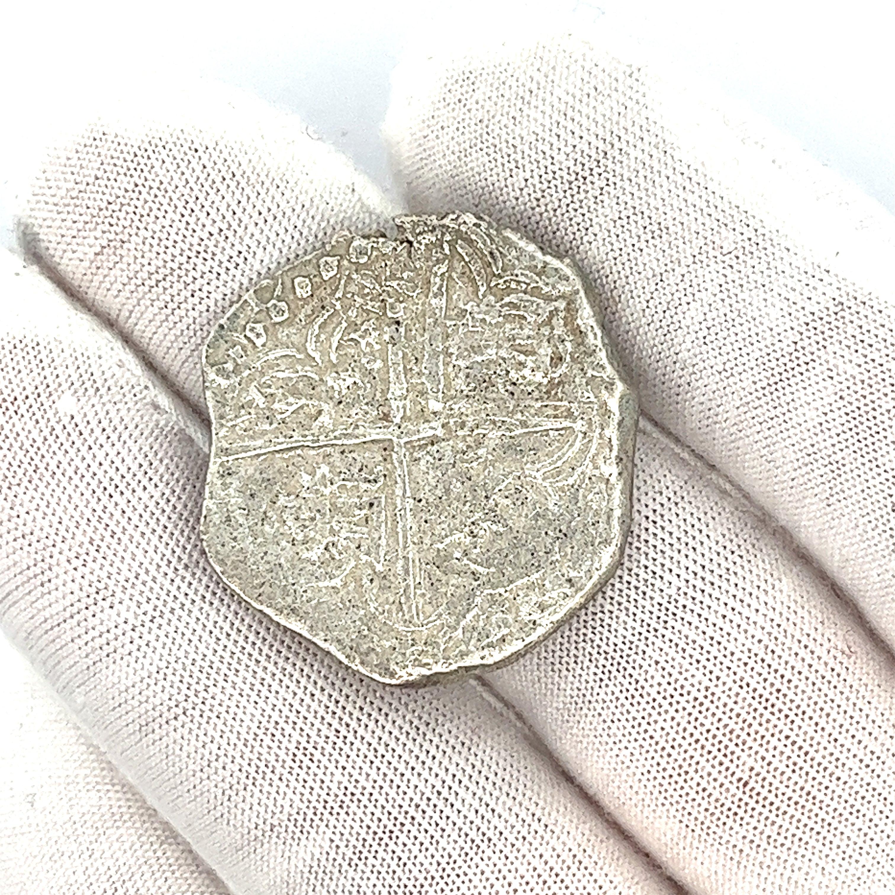 Atocha Naufragio 4 Reales Grado 3 Potosí Moneda de Ceca y Colgante de Oro en Bueno Estado en Miami, FL