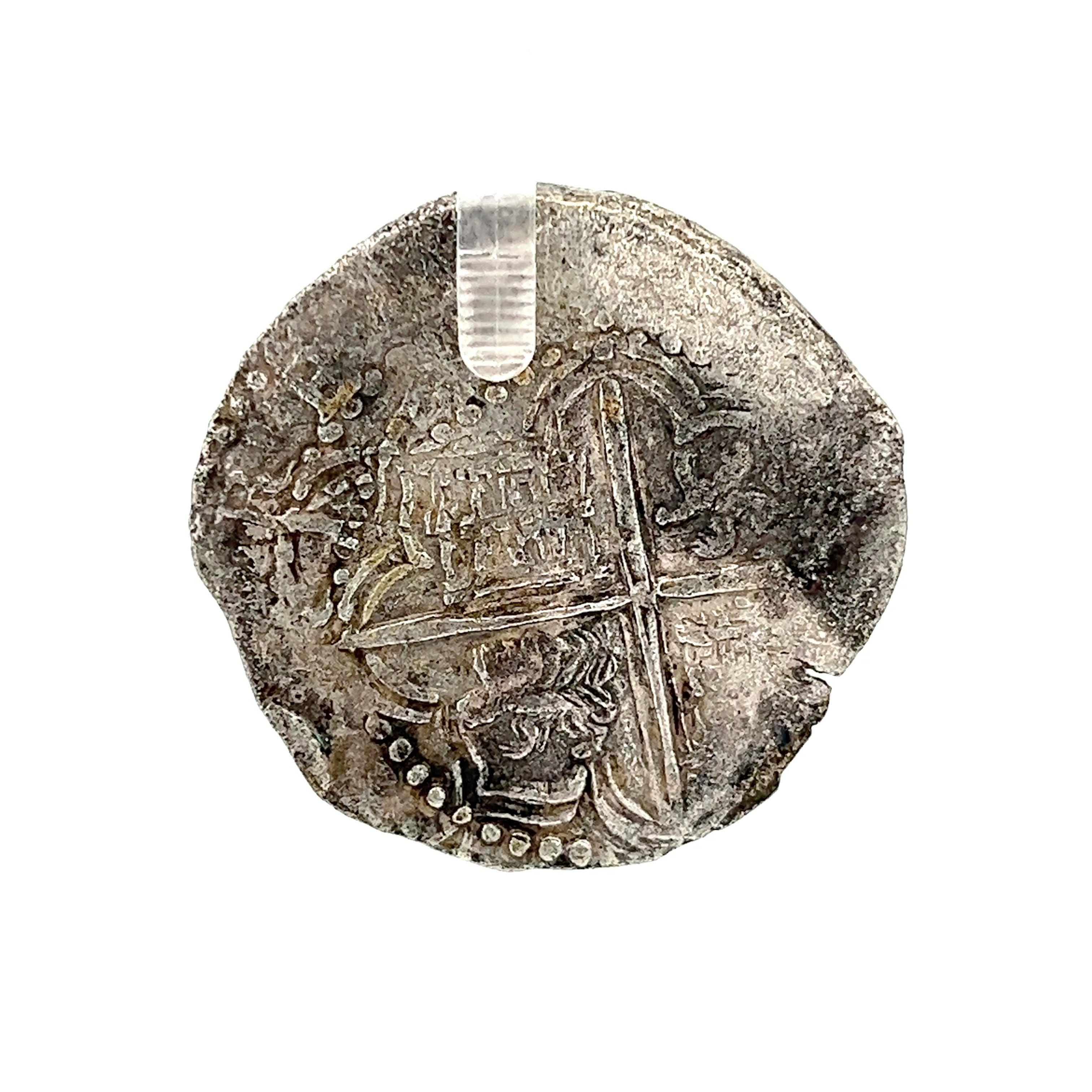 Atocha Shipwreck 8 Reale Grade 1 Assayer Q Coin et pendentif en or en vente 4