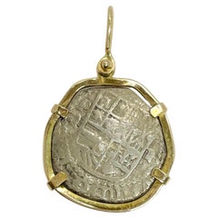 Atocha Yellow Gold Silver Coin Pendant