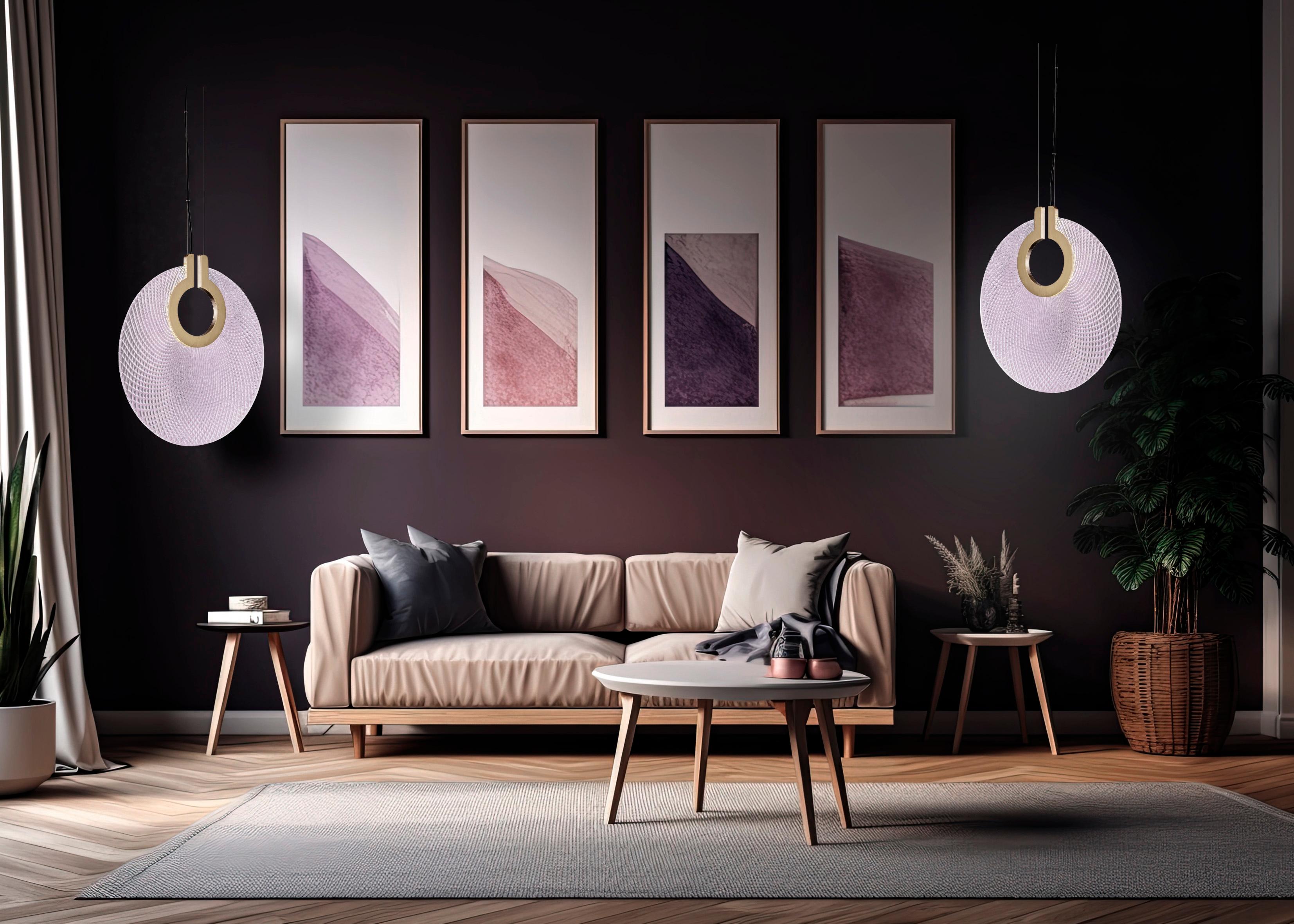 Postmoderno Lampada a sospensione Atollo 50 di Euroluce Lampadari in vendita