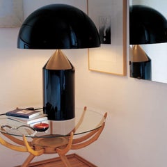 Atollo Black Table Lamp by  Vico Magistretti for Oluce
