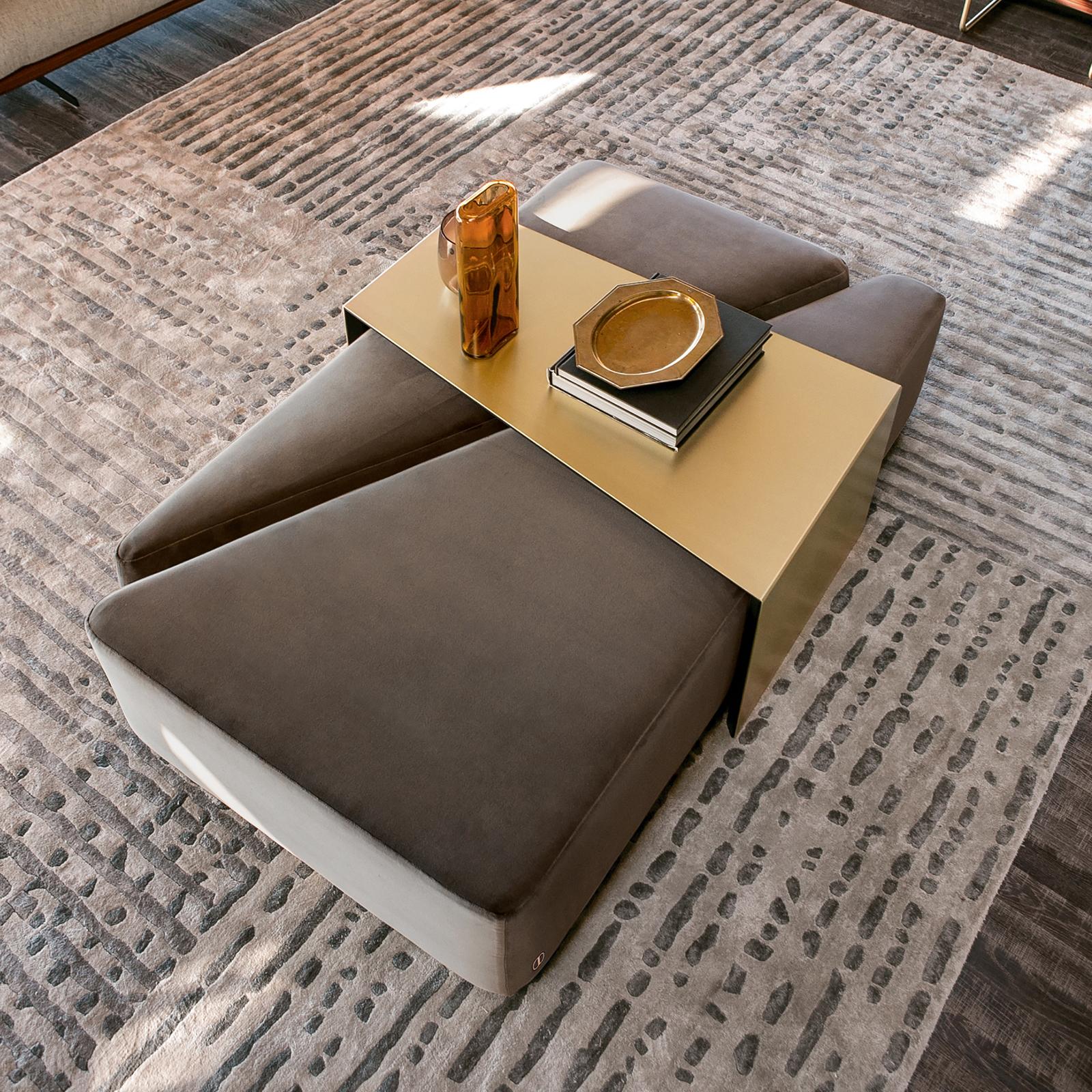 Modern Atollo Composition Coffee Table Pouff For Sale