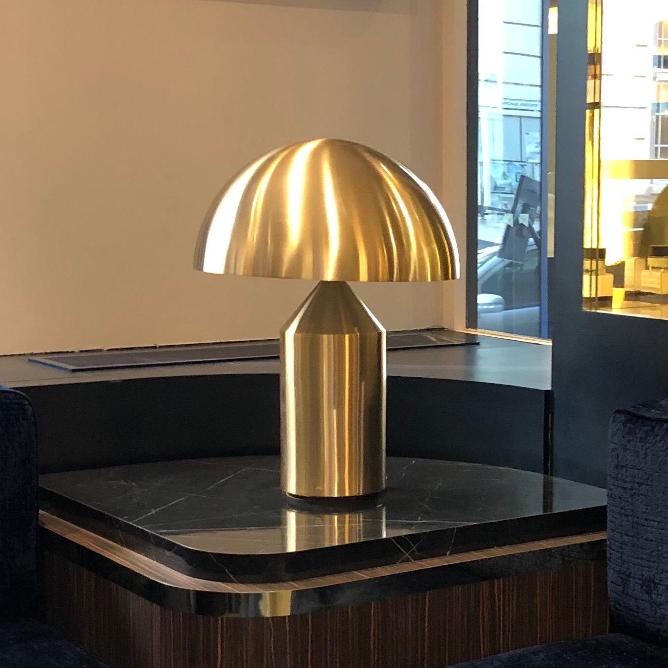 Metal Atollo Gold Table Lamp by  Vico Magistretti for Oluce For Sale