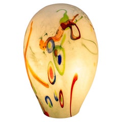 Atollo" Modern Italian Murano Glass Colored "Murrine" Table Lamp