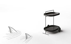 Chariot de service ovale Atollo de Filippo Mambretti pour minottiitalia