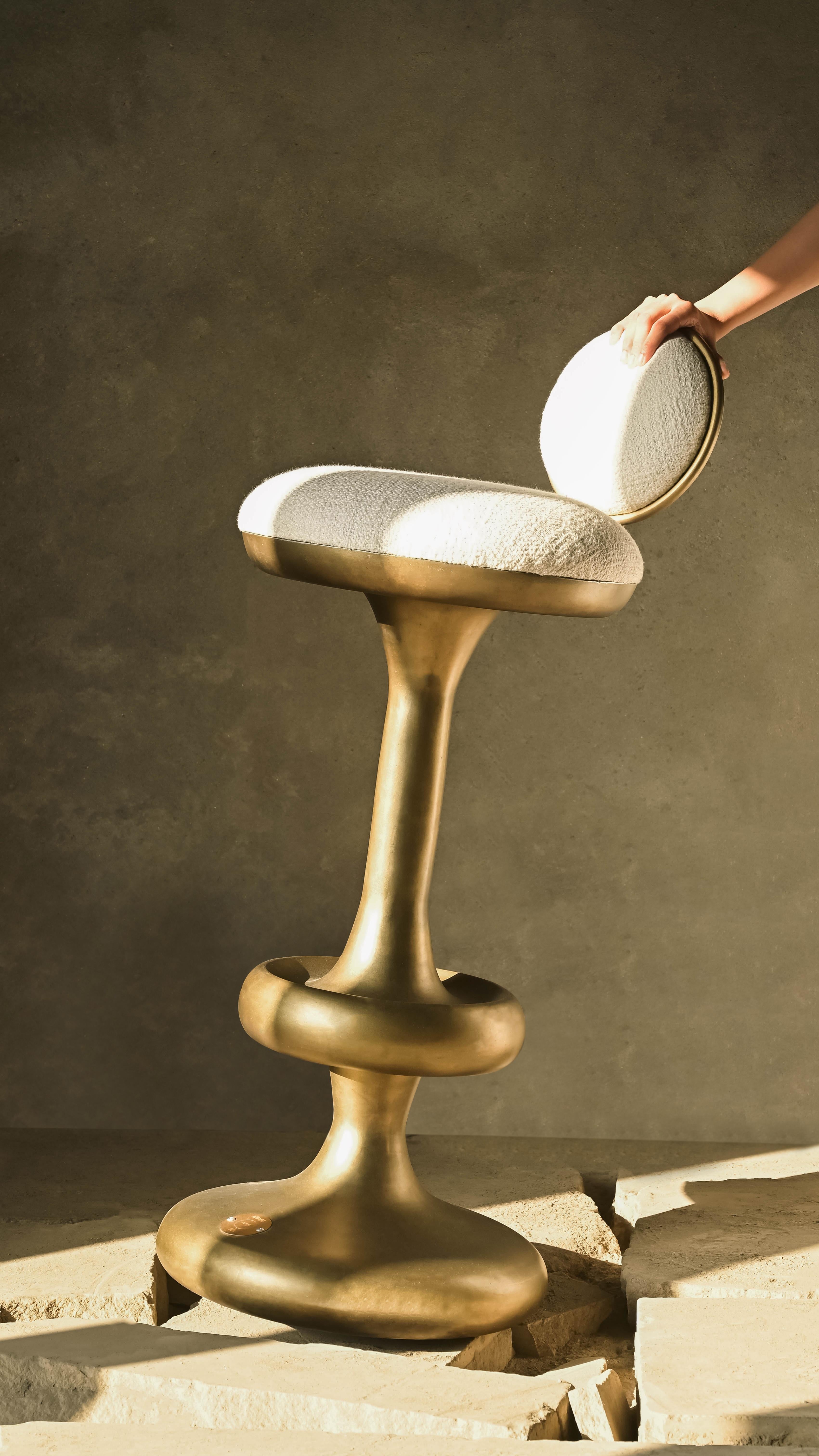 Indian Atom Barstool by Studio Namit Khanna For Sale