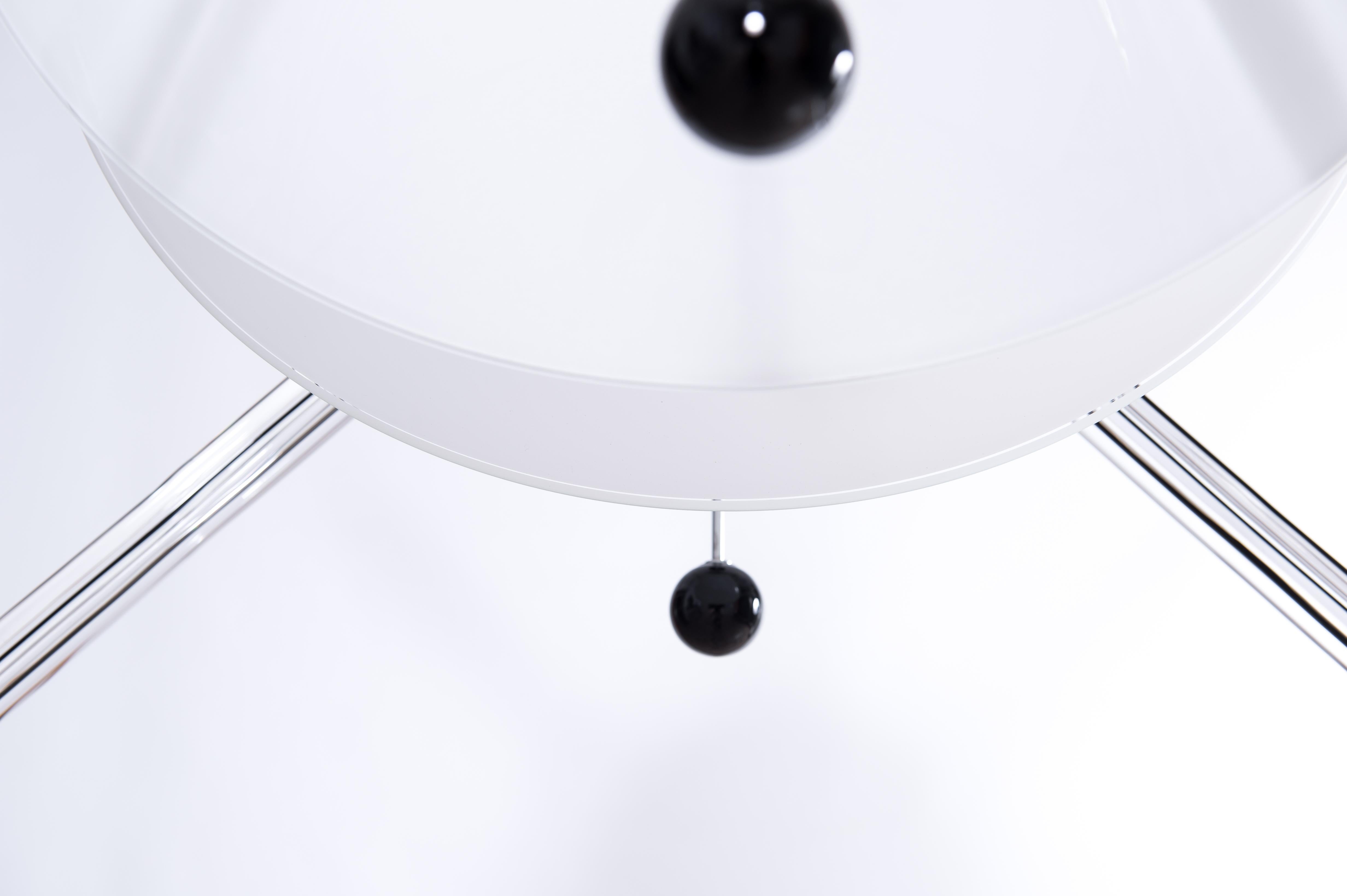 Chandelier Atom au design Contemporary en verre de Murano italien noir et blanc  en vente 2