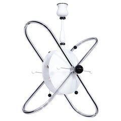 Black and White Atom Chandelier in Blown Murano Glass Limited Edition Italy