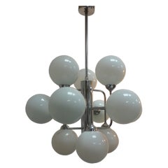 Retro Atomic 12 Globe Chandelier