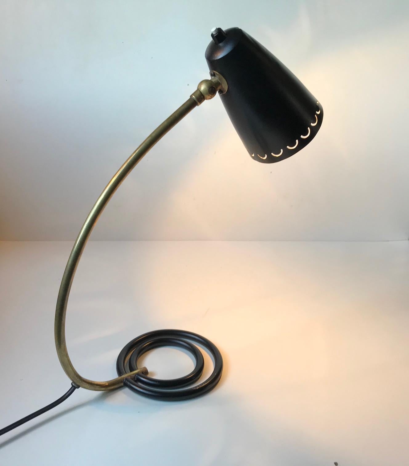 Mid-Century Modern Lampe de table Atomic 1950s par ASEA, Suède en vente