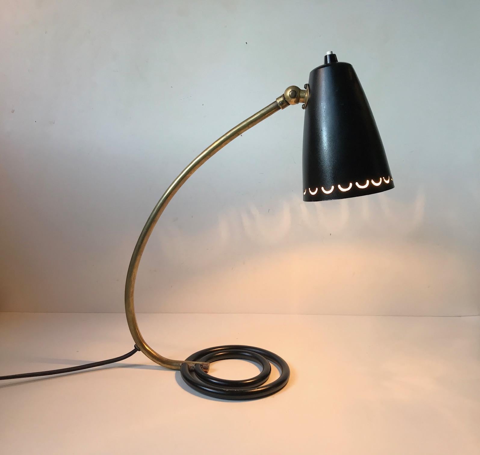 Swedish Atomic 1950s Table Lamp by ASEA, Sweden For Sale