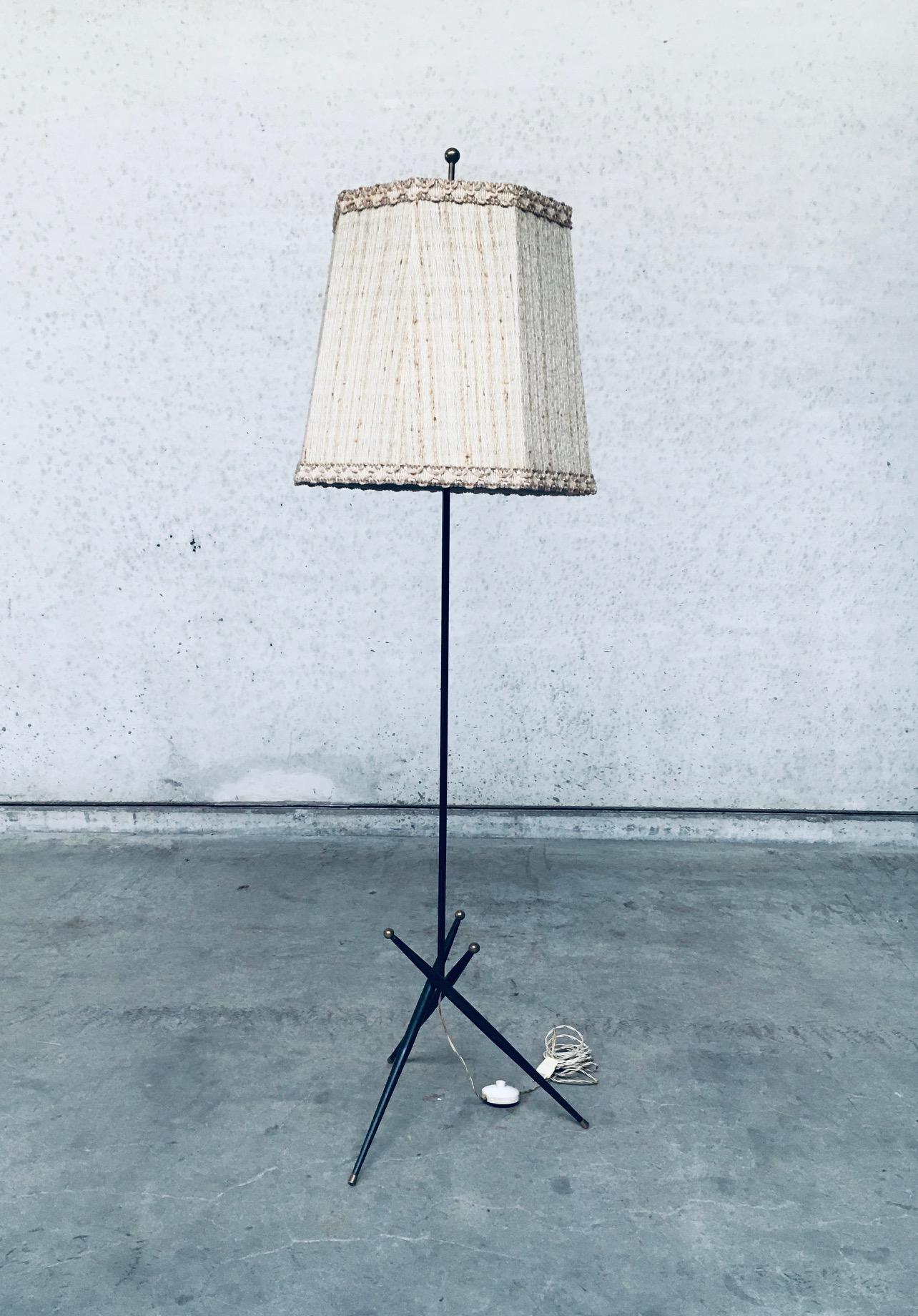 Mid-Century Modern Atomic Age Design Floor Lamp, Belgium 1950's For Sale