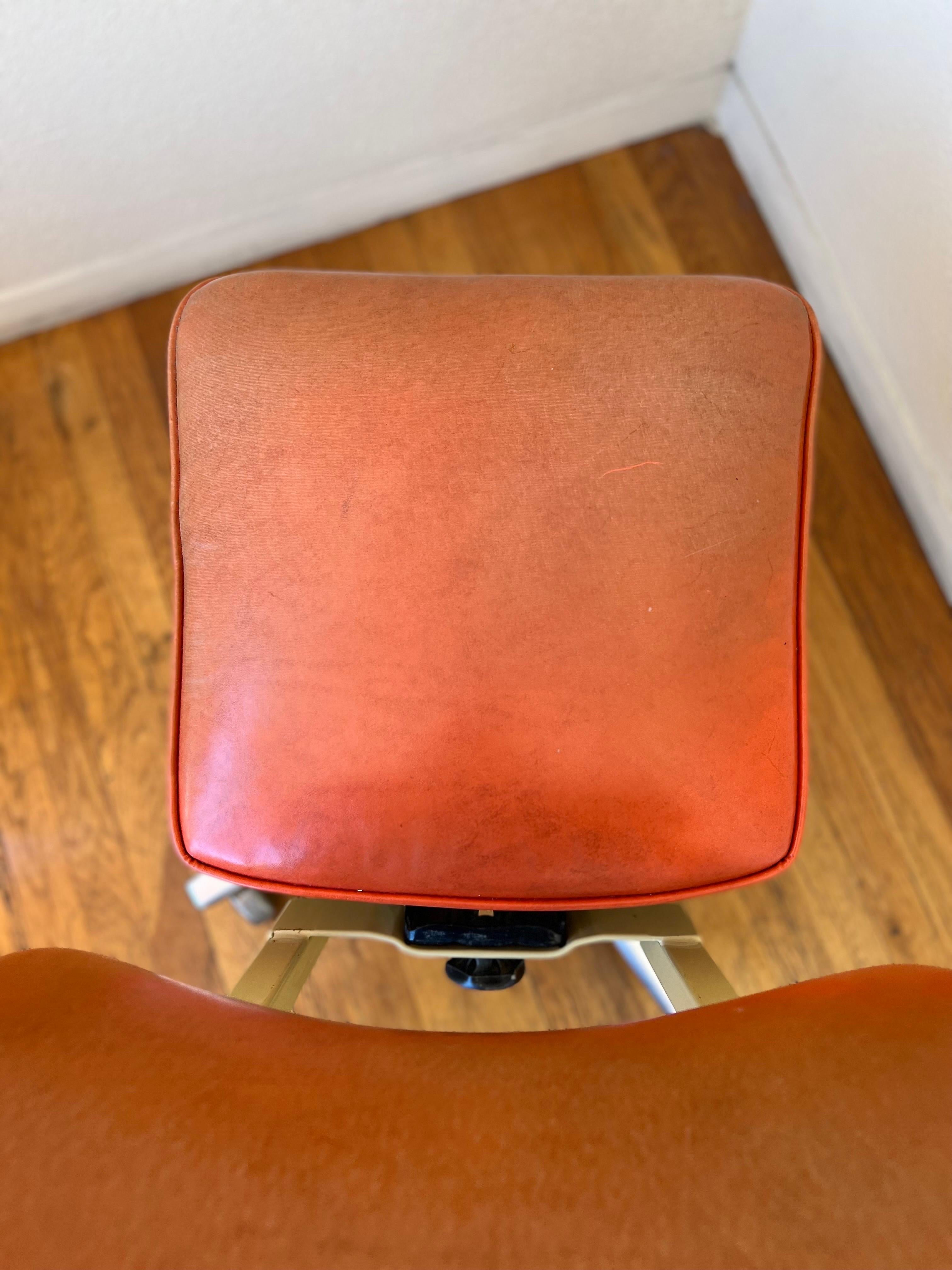 20th Century Atomic Age Mid Century Tanker Style Rolling Office Chair
