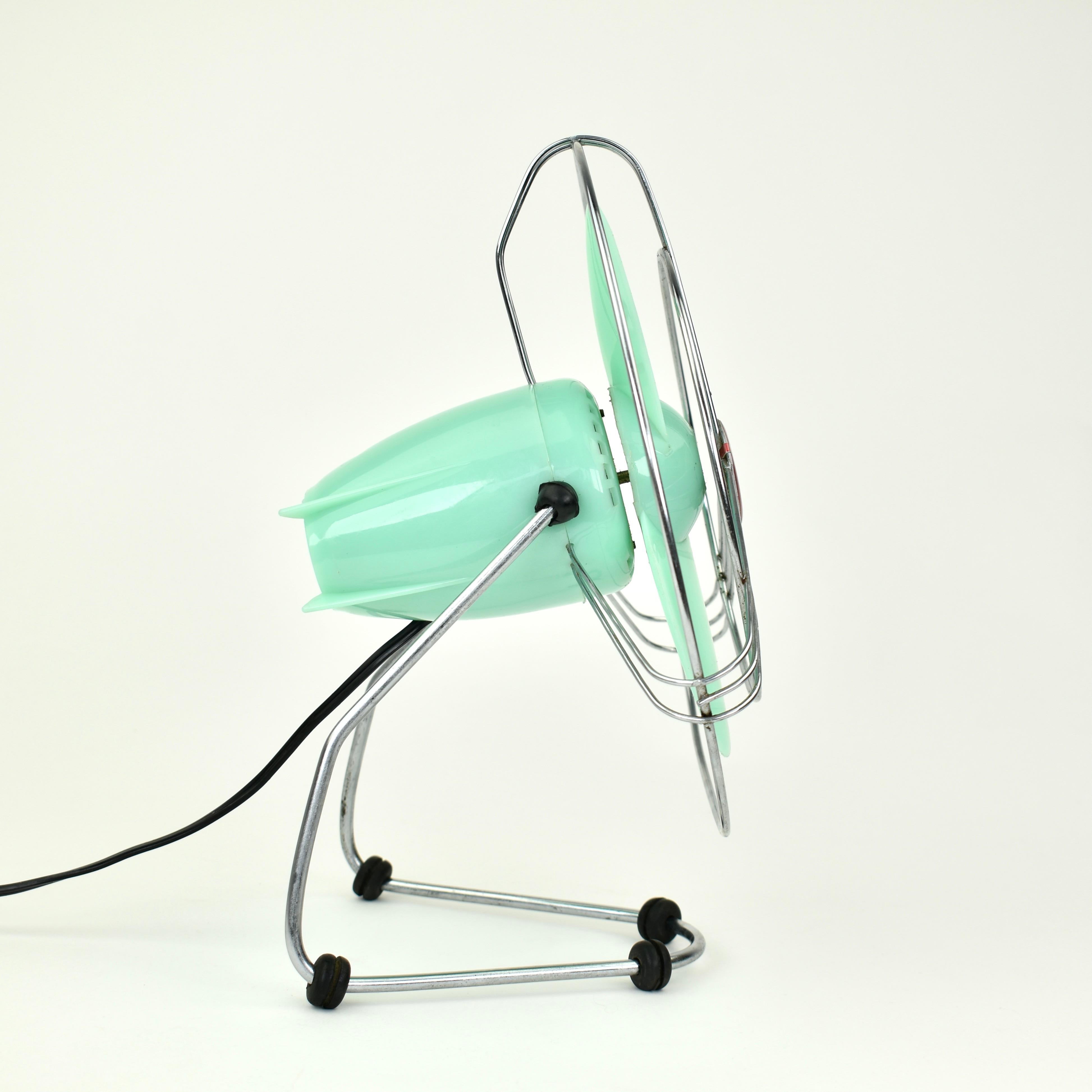 Italiano Ventilatore da tavolo italiano Atomic Age Greene & Greene di BJM in vendita