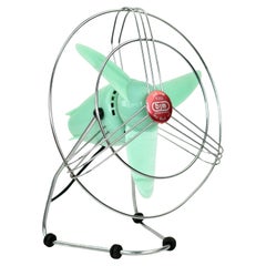 Éventail de bureau italien vert menthe Atomic Age de BJM
