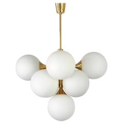 Atomic Brass Chandelier by Kaiser, Germany, 1960s